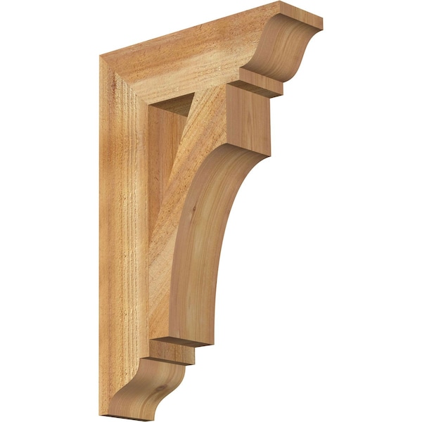 Ekena Millwork Westlake Traditional Rough Sawn Bracket, Western Red Cedar, 4"W x 14"D x 22"H BKT04X14X22WTL01RWR - main